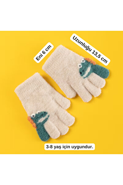 darko Dinozor Kışlık Eldiven Erkek Çocuk Kız Çocuk Dinozorlu Dinazorlu Trex H...