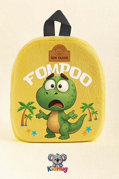 KidHug Dinosaur Printed Patterned Soft Backpack Plush Kindergarten – Nursery ...