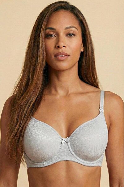 Infaith Gray Women's Patterned Supported Underwire Stylish Everyday Padded Bra