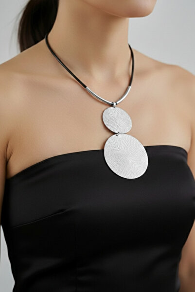 Sevil Gülgün Atelier Geometric Circle Figured Gold Women's Design Necklace