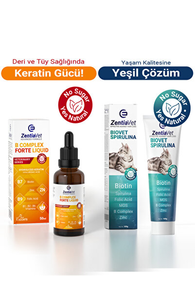 zentiavet Kedi Tüy Döküm Dökülmesi Engelleyici Önleyici Damla ve Kedi Maltı K...