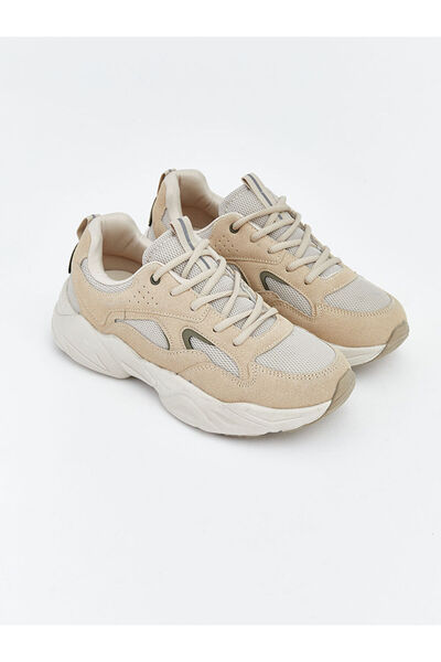 LC Waikiki Koor Beige Lace-Up Women's Sports Shoes
