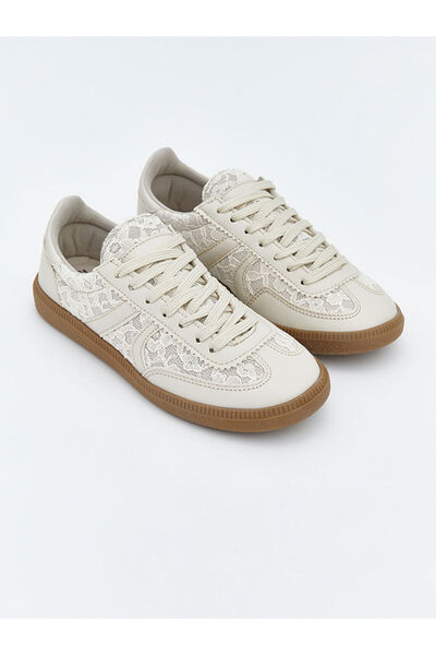 LC Waikiki Lcw Steps Beige Lace-Up Women's Sneakers