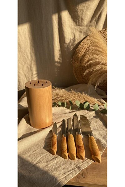 TB Tamer Bayrakçeken Masaj Aletleri Ve Tıbbi Ürün 5-Piece Knife Set with Wood...