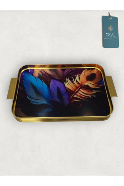 YNSK Luxury |   Nuchet |   Luxury Metal Tray, Decorative Presentation Tray, P...