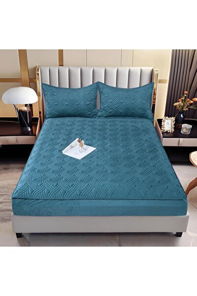 Truva Grup Velvet Bed Cover Type Topper 140x200 cm + 2 Pillowcases – Ultra So...
