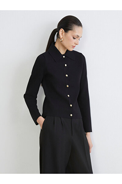 LC Waikiki سترة نسائية محبوكة بياقة قميص