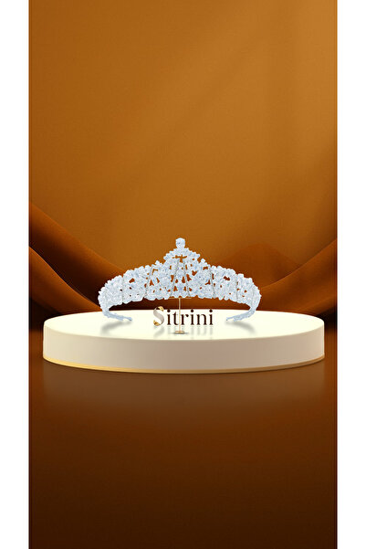sitrini Nerea Bridal Crown Zircon Stone Wedding Crown