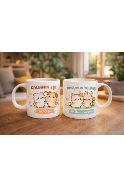 Velorina Love Booties Series 2-Piece Mug Set – “My Heart's Companion / My Lif...
