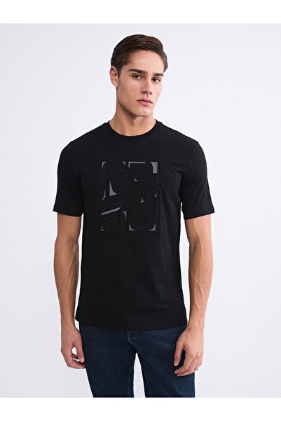 LC Waikiki Tricou pentru bărbați din bumbac pieptănat, imprimat, cu gât turna...