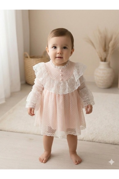 Babydola فستان سهرة للفتيات الصغيرات مصنوع من التول والدانتيل موديل 3/36 شهرً...