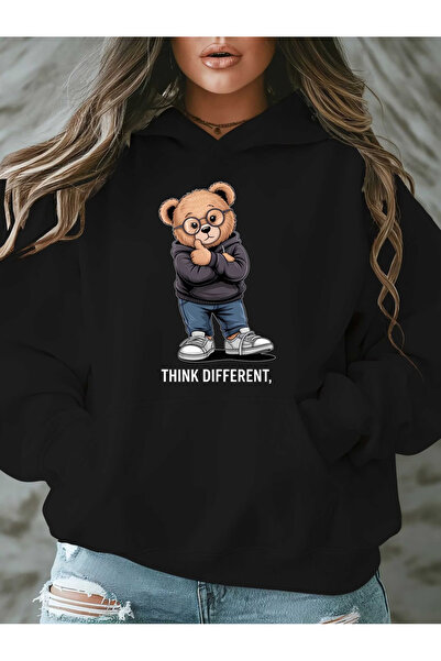 ibibik moda Printed Unisex Oversized /Relaxed Fit Basic Thick/Fleece Lined Ho...