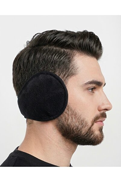 Beksy Accessory Unisex Siyah Polar Kışlık Kulak Isıtıcı Rüzgar Geçirmez Ense ...