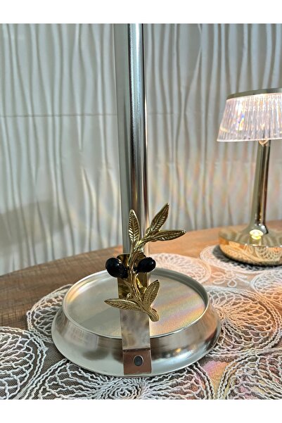 ENESKRİSTAL Silver Napkin Holder Paper Towel Holder