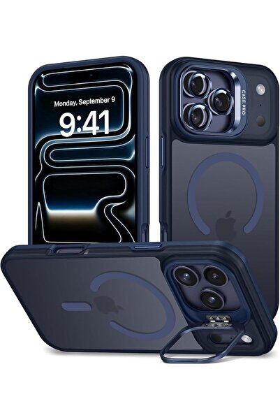 HappyCase iPhone 17 Pro Max Uyumlu Stantlı Kılıf Case Pro Tank Kılıf Lens Kor...