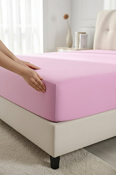 serelya King Size Combed Cotton Fitted Sheet - 100% Cotton - 180 X 200 cm