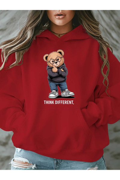 ibibik moda Printed Unisex Oversized /Relaxed Fit Basic Thick/Fleece Lined Ho...