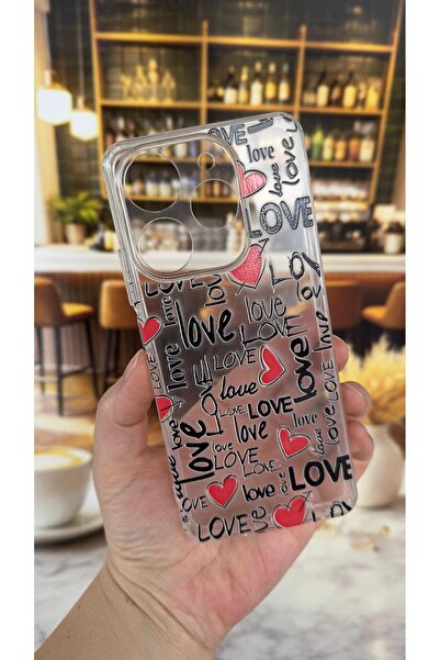 Vip Case غطاء شفاف متوافق مع تيكنو سبارك 10 برو مع نمط كتابة الحب، مقاوم للصد...