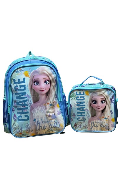 Frozen Lisanslı Kız Çocuk Okul Çantası ve Beslenme Çantası Seti – 2’li