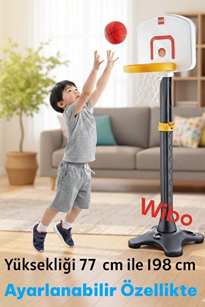 Wibo Çocuk Basketbol Potası Büyük Boy Ayarlanabilir Yükseklik Portatif