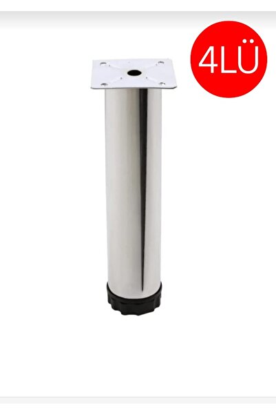 4 adet 10 Cm Ayarlanabilir Mobilya Kanepe Baza Koltuk Metal Destek Yükseltici Ayağı Krom Ayakları.