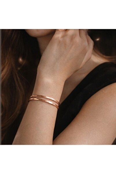 COPPERMS أساور نحاسية رفيعة مصنوعة يدويًا من قطعتين لعيد الحب، مجوهرات روحية ...