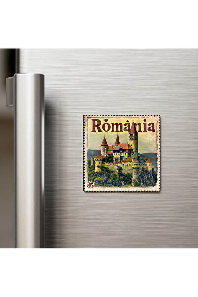 iBerk Romanya Romania - Posta Pulu Temalı Ülke - Baskılı Buzdolap Magneti Kar...