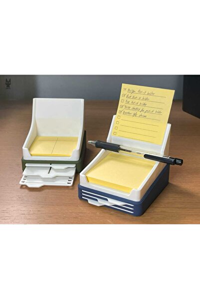 lucien vela Office and Study Desk Organizer - with Post-It Holder Stencil Tem...