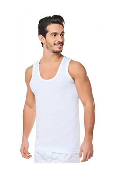 Albak İç Giyim Men's 2-Piece Classic White Undershirt Cicial
