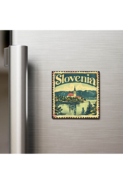 iBerk Mıknatıslı Buzdolap Magneti - Slovenya Slovenia - Posta Pulu Temalı Ülk...