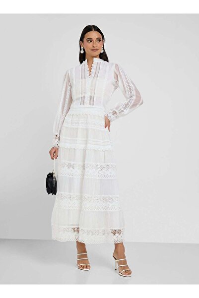 Generic Lace Detail Blouse and Skirt Set