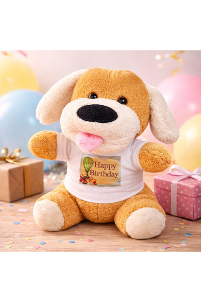Skygo Happy Birthday T-Shirt Plush Toy Dog