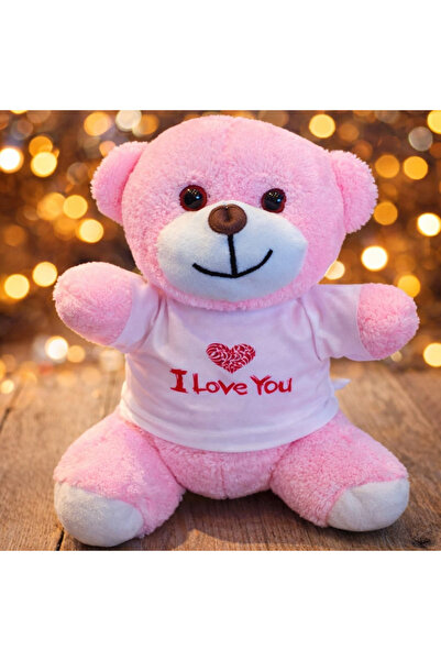 Skygo Pink I Love You Design T-Shirt Teddy Bear