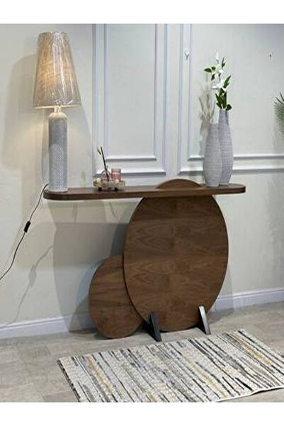 CN طاولة كونسول بسطح خشب