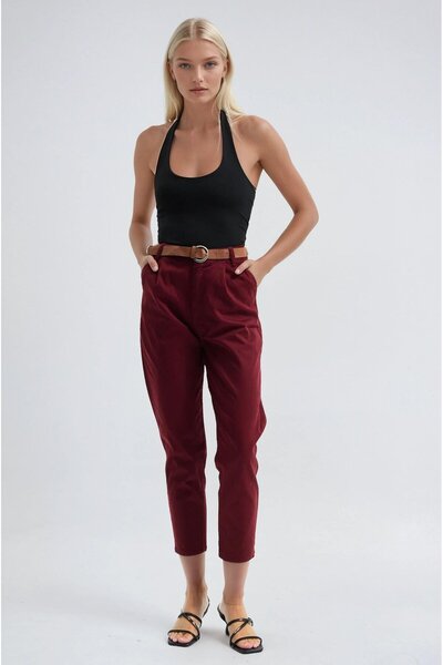 Lijuri Self-belted carrot pants 0107