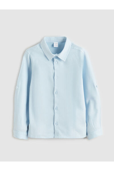 LC Waikiki Özmarka New Season Basic Long Sleeve Boys' Shirt