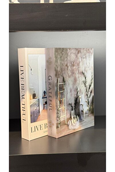 Nun Studio 2'li Dekoratif Kitap Kutu - Premium Kalite