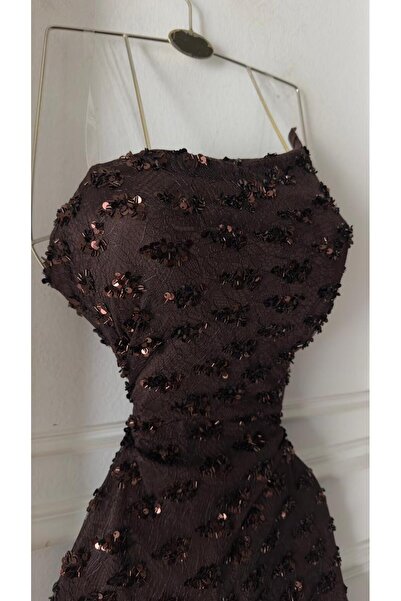 Genenic Mocha double flared evening dress