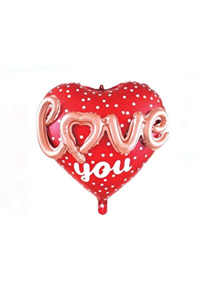 OEM 3D Red Heart Party Balloons with Valentine's Day Messages 52x48cm, 2pcs
