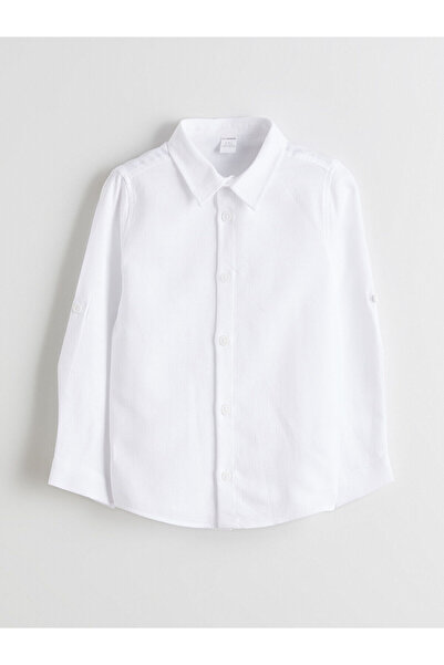 LC Waikiki White basic long sleeve boy shirt from plus-store