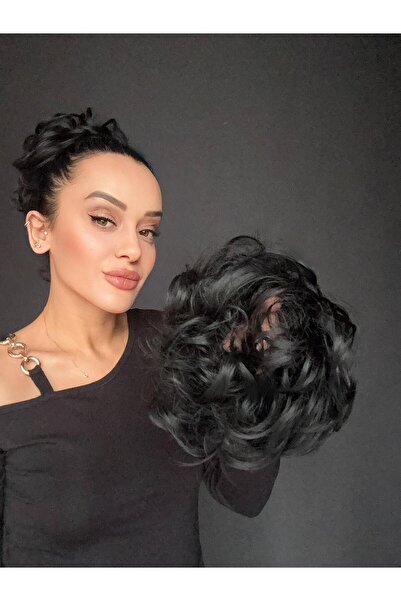 Suzan Peruk Pratik Saçlı Lastikli Topuz Tokası Renk seçenekli Takılıış videolu