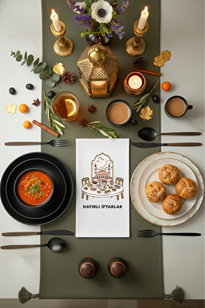 VENORA Ramazan Temalı Baskılı Peçete – Hayırlı İftarlar Sofra Peçetesi