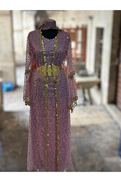 MODA Çeyrekli Model Kaftan Abiye Şal Kemer Dahil