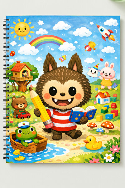 BLACKONECLASS Şi̇ri̇n Labubu A5 Metal Spiral Unlined Cardboard Cover Şi̇ri̇n ...