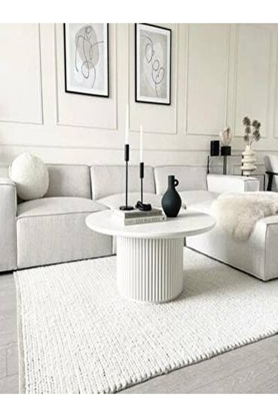 CN Round hospitality table, white wood