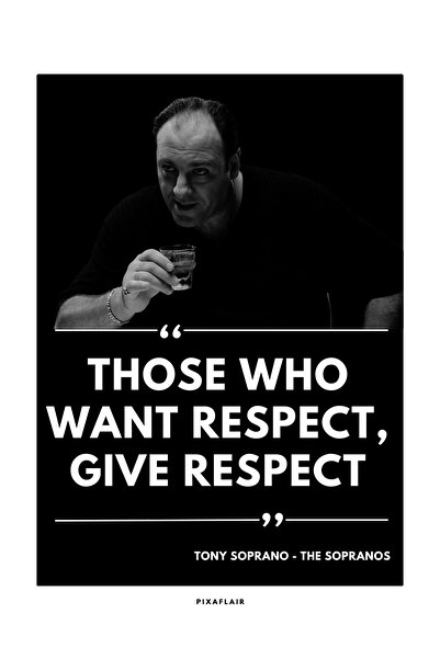 Pixaflair - The Sopranos - Respect - Tablo - Çerçevesiz Film Poster