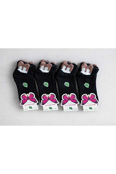 A&D HANDMADE Miss Bella 3D Yumoş Bamboo Thermal Socks for Women (Pack of 4)