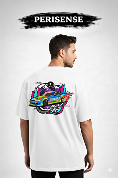 YRN COLLECTION تي شيرت للجنسين من Sideways Addict مطبوع مصنوع من القطن الممشط...