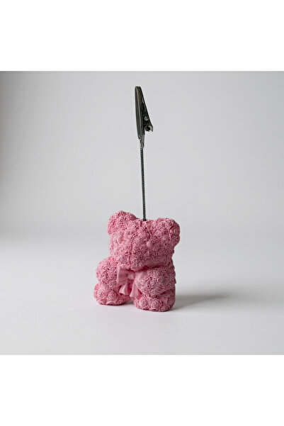 Roses حامل ملاحظات على شكل دب وردي من الخرسانة - ورود - حامل ملاحظات، مثبت مل...