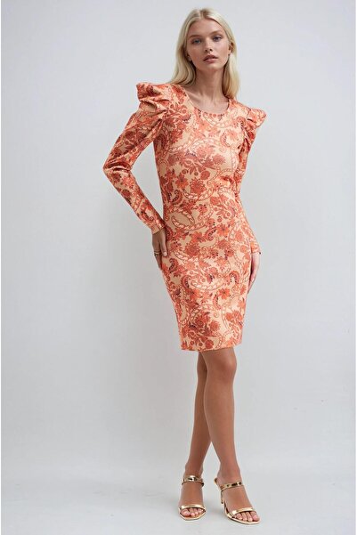 Lijuri Floral pattern long sleeve dress 2956